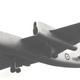 The Sperrin being flown at the Farnborough Airshow with a single de Havilland Gyron engine mounted in the lower left nacelle.